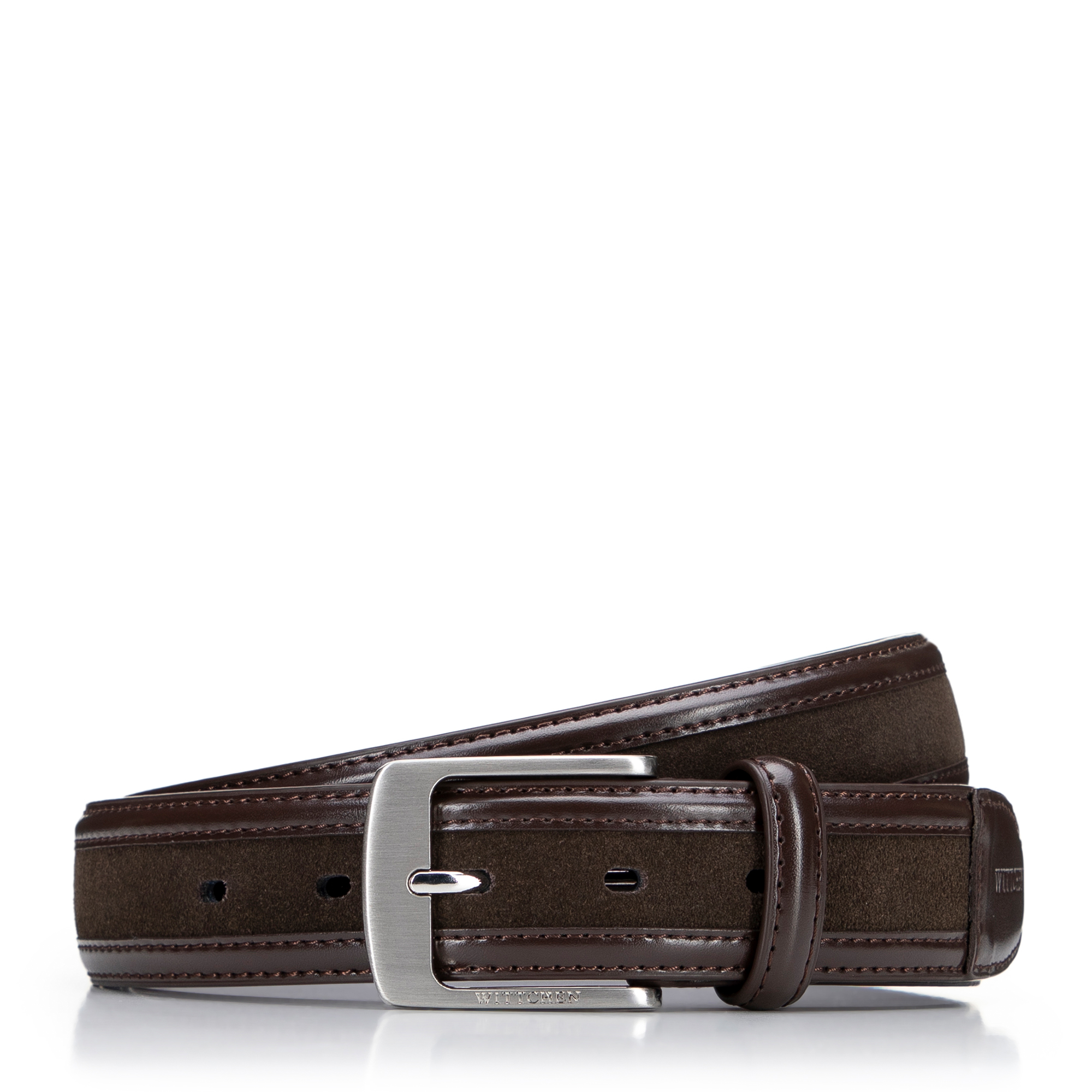 Pánsky hnedý kožený opasok – elegancia v modernom štýle 101-8M-216-4