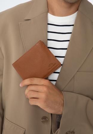 Skórzany portfel męski, jasny brąz, 02-1-236-5L, Zdjęcie 1