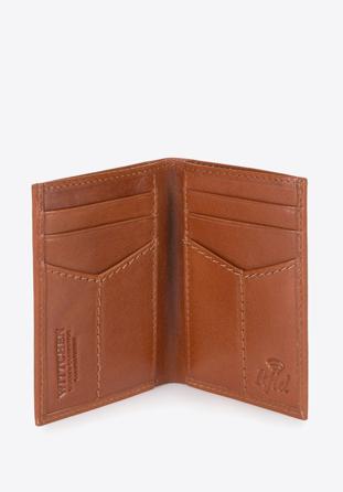 Skórzany portfel wąski, jasny brąz, 26-1-420-5, Zdjęcie 1