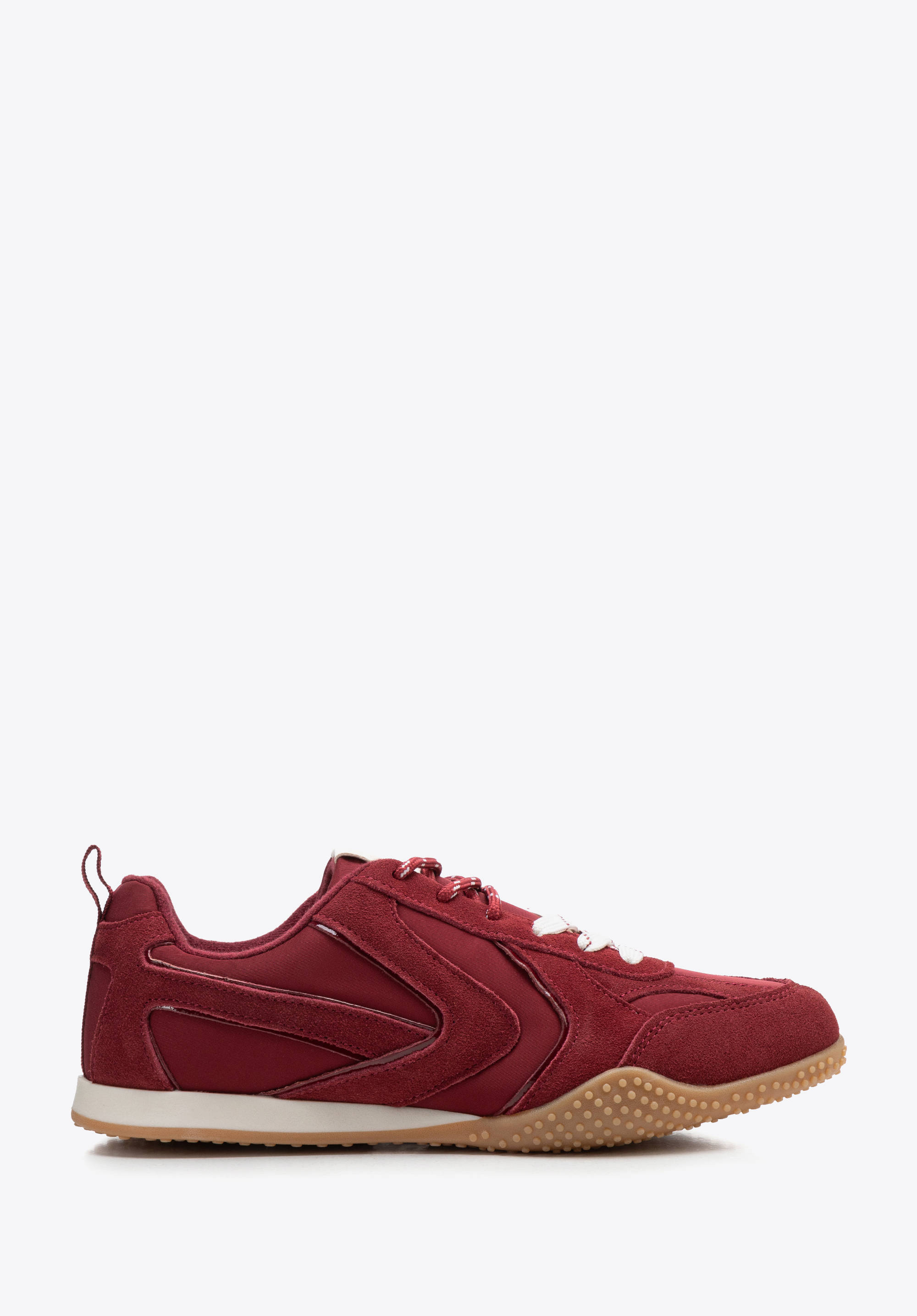 Sneakersy damskie retro, bordowy, 103-D-359-3-40, Zdjęcie 1