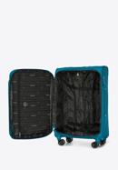 Średnia walizka miękka jednokolorowa, turkusowy, 56-3S-652-1, Zdjęcie 5