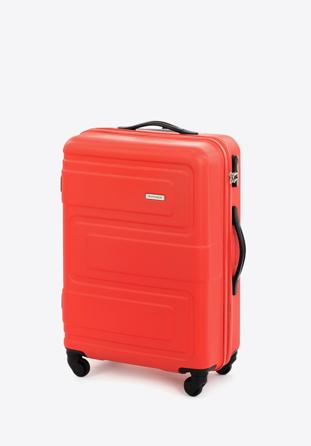 Średnia walizka z ABS-u tłoczona, czerwony, 56-3A-632-30, Zdjęcie 1