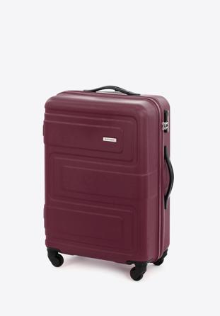 Åšrednia walizka z ABS-u tÅ‚oczona, bordowy, 56-3A-632-35, ZdjÄ™cie 1