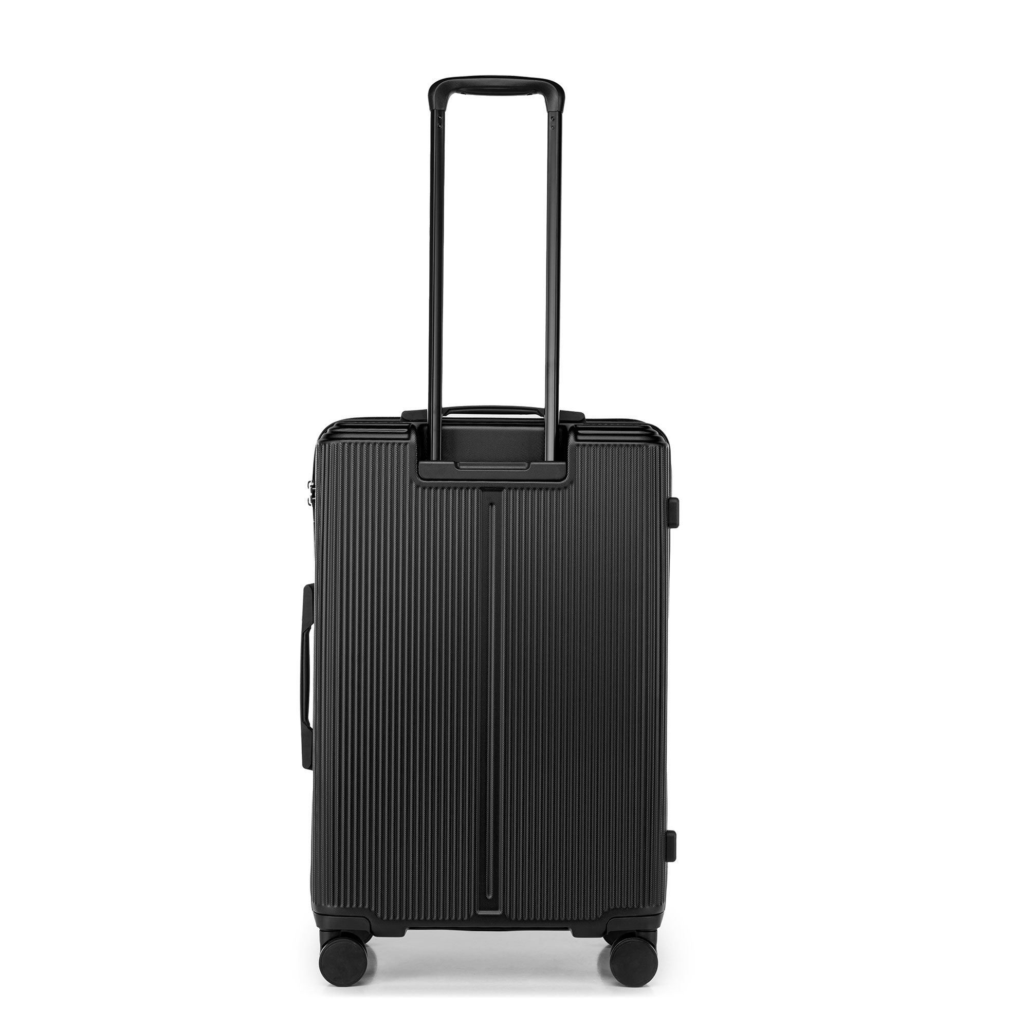 Stredný ABS kufor s jemnými pruhmi, čierny 56-3A-602-10, Vyberte variant čierna