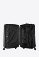 Średnia walizka z ABS-u w ukośną kratkę, stalowo-czarny, 56-3A-552-91, Zdjęcie 6