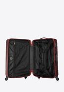 Średnia walizka z ABS-u w ukośną kratkę, bordowy, 56-3A-552-91, Zdjęcie 6