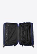 Średnia walizka z ABS-u w ukośną kratkę, granatowy, 56-3A-552-91, Zdjęcie 6
