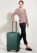 Średnia walizka z ABS-u w ukośne paski, ciemny zielony, 56-3A-742-34, Zdjęcie 15