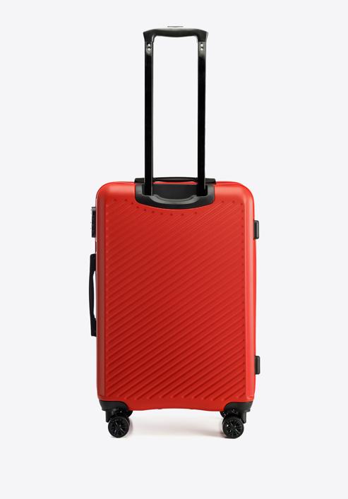 Średnia walizka z ABS-u w ukośne paski, czerwony, 56-3A-742-85, Zdjęcie 3