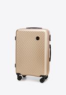 Średnia walizka z ABS-u w ukośne paski, złoty, 56-3A-742-85, Zdjęcie 4