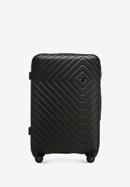 Medium-sized suitcase with geometric design, black-graphite, 56-3A-752-11, Photo 1
