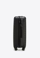 Średnia walizka z ABS-u z geometrycznym tłoczeniem, czarno-grafitowy, 56-3A-752-25, Zdjęcie 2