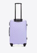 Średnia walizka z ABS-u z geometrycznym tłoczeniem, jasny fiolet, 56-3A-752-35, Zdjęcie 3