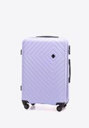 Średnia walizka z ABS-u z geometrycznym tłoczeniem, jasny fiolet, 56-3A-752-35, Zdjęcie 4