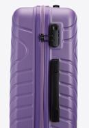 Średnia walizka z ABS-u z geometrycznym tłoczeniem, fioletowy, 56-3A-752-55, Zdjęcie 8