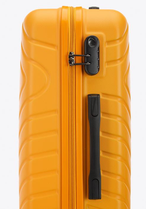 Średnia walizka z ABS-u z geometrycznym tłoczeniem, pomarańczowy, 56-3A-752-91, Zdjęcie 8