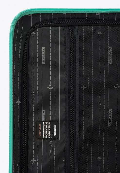 Średnia walizka z ABS-u z geometrycznym tłoczeniem, miętowy, 56-3A-752-91, Zdjęcie 8