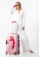 Średnia walizka z ABS-u z nadrukiem, różowy, 56-3A-642-L, Zdjęcie 15