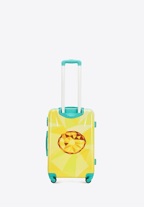 Średnia walizka z ABS-u z nadrukiem, żółty, 56-3A-642-35, Zdjęcie 3
