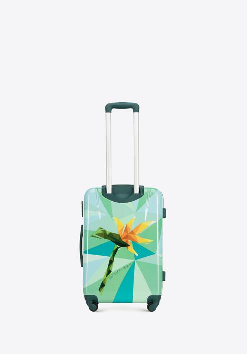 Średnia walizka z ABS-u z nadrukiem, zielono-niebieski, 56-3A-642-C, Zdjęcie 3