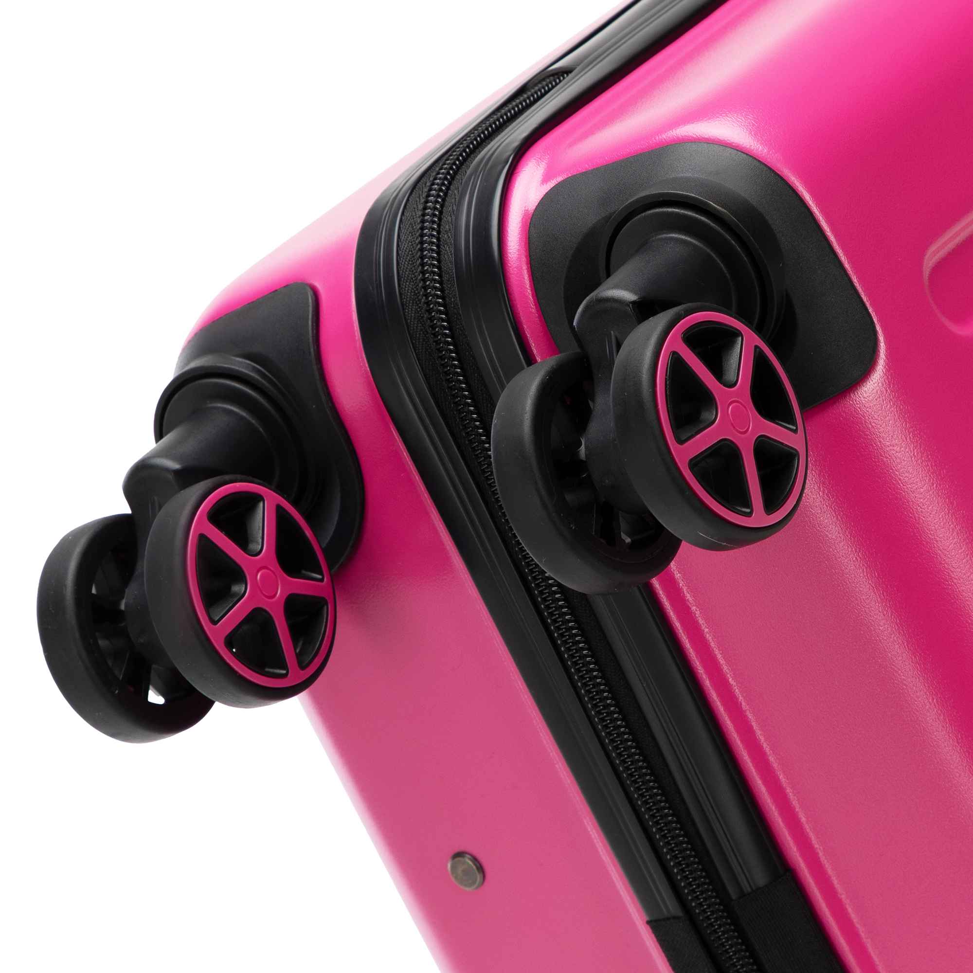 Stredný kufor z ABS s vyrazeným logom fuchsia 56-3A-502-34, Vyberte variant fuksia
