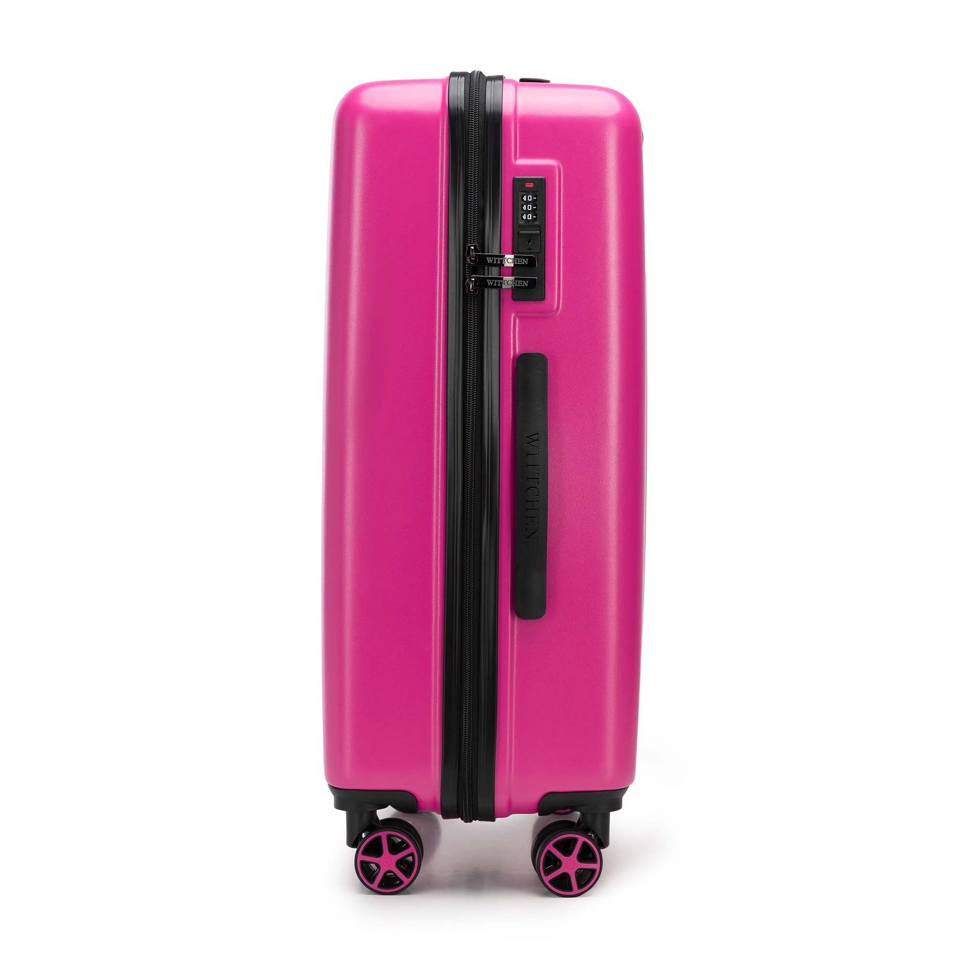 Stredný kufor z ABS s vyrazeným logom fuchsia 56-3A-502-34, Vyberte variant fuksia