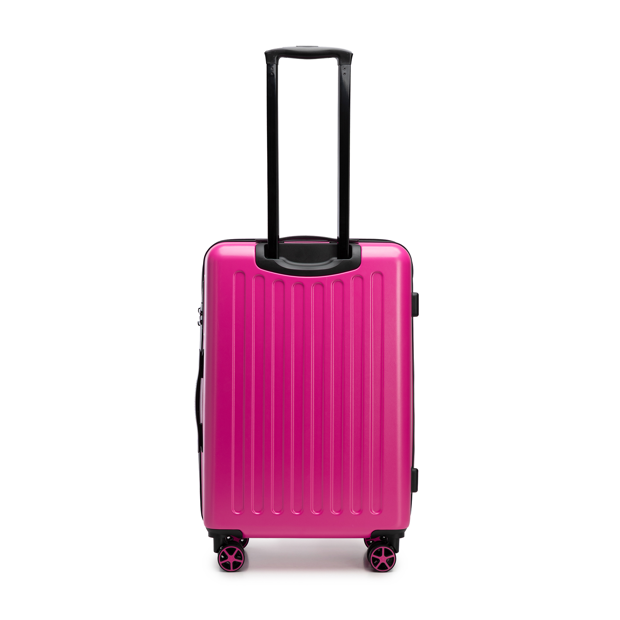 Stredný kufor z ABS s vyrazeným logom fuchsia 56-3A-502-34, Vyberte variant fuksia