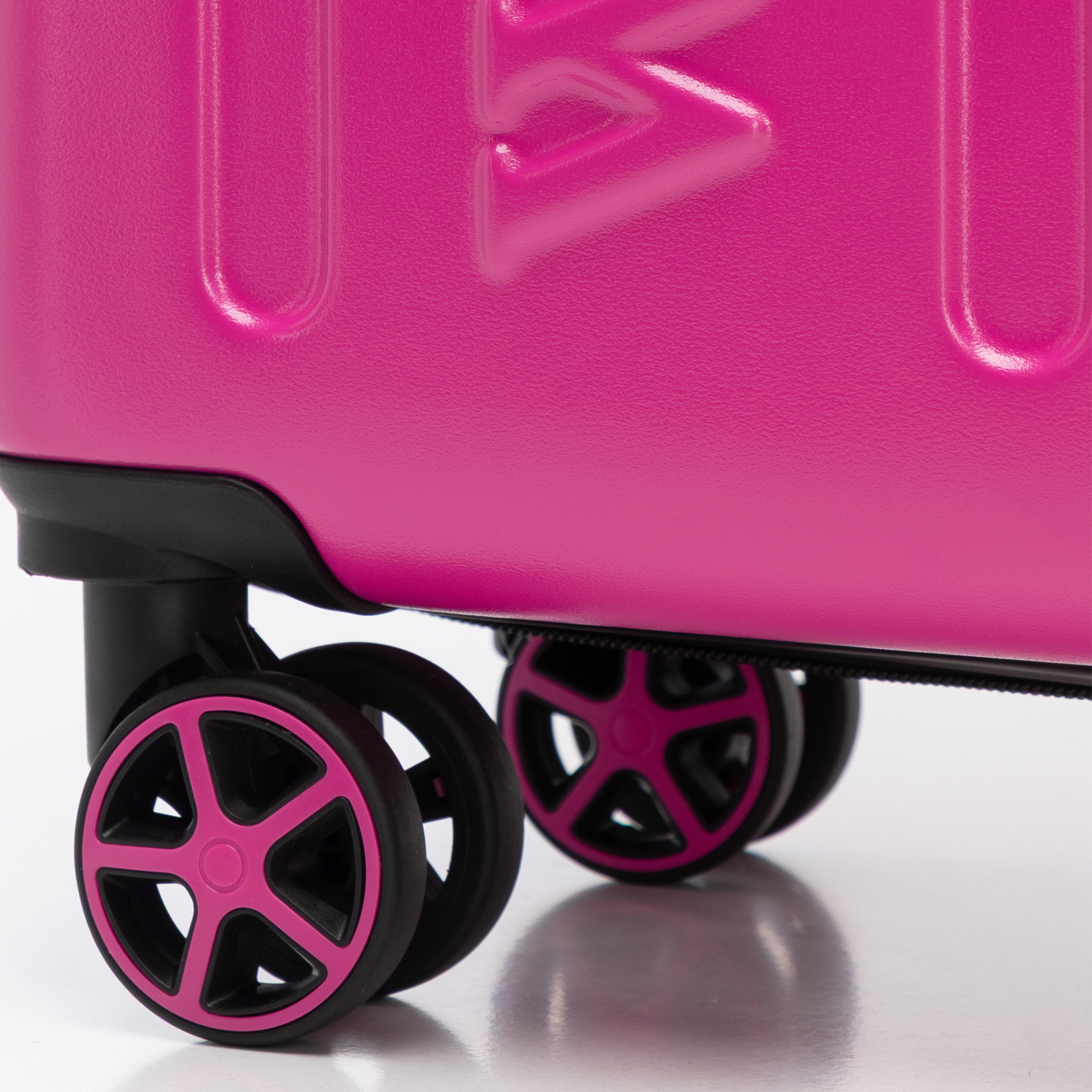 Stredný kufor z ABS s vyrazeným logom fuchsia 56-3A-502-34, Vyberte variant fuksia