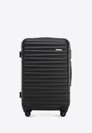 Średnia walizka z ABS-u z żebrowaniem, czarny, 56-3A-312-86, Zdjęcie 1
