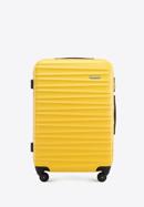 Średnia walizka z ABS-u z żebrowaniem, żółty, 56-3A-312-34, Zdjęcie 1