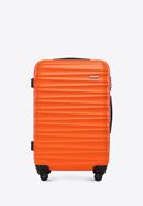 Średnia walizka z ABS-u z żebrowaniem, pomarańczowy, 56-3A-312-34, Zdjęcie 1