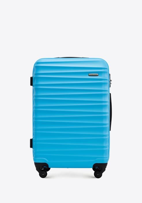 Średnia walizka z ABS-u z żebrowaniem, niebieski, 56-3A-312-01, Zdjęcie 1