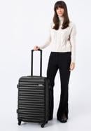 Średnia walizka z ABS-u z żebrowaniem, czarny, 56-3A-312-31, Zdjęcie 15