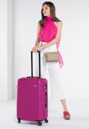 Średnia walizka z ABS-u z żebrowaniem, różowy, 56-3A-312-34, Zdjęcie 16