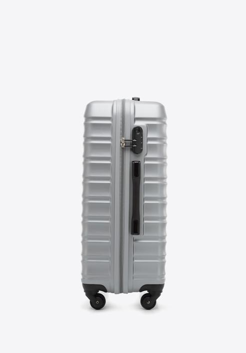 Średnia walizka z ABS-u z żebrowaniem, szary, 56-3A-312-35, Zdjęcie 2