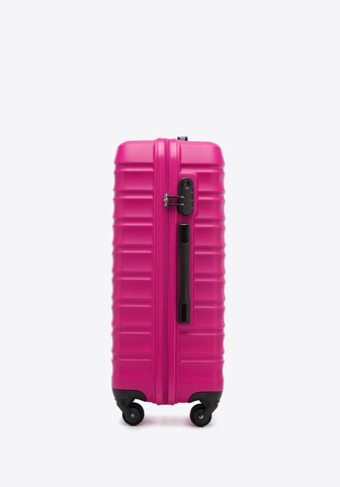 Średnia walizka z ABS-u z żebrowaniem, różowy, 56-3A-312-34, Zdjęcie 2