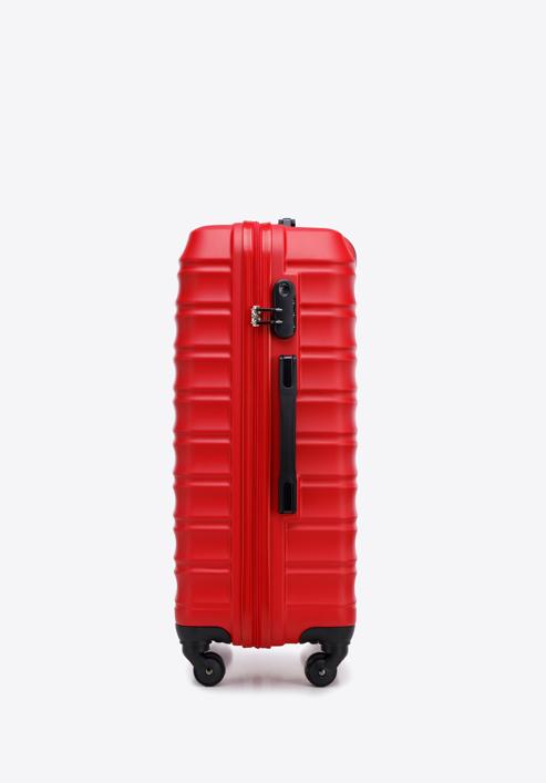Komplet walizek z ABS-u z żebrowaniem, czerwony, 56-3A-31K-55, Zdjęcie 3