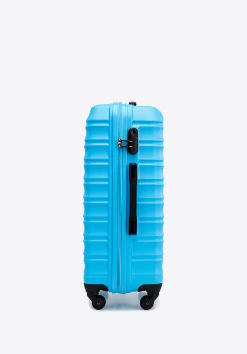 Średnia walizka z ABS-u z żebrowaniem, niebieski, 56-3A-312-70, Zdjęcie 2