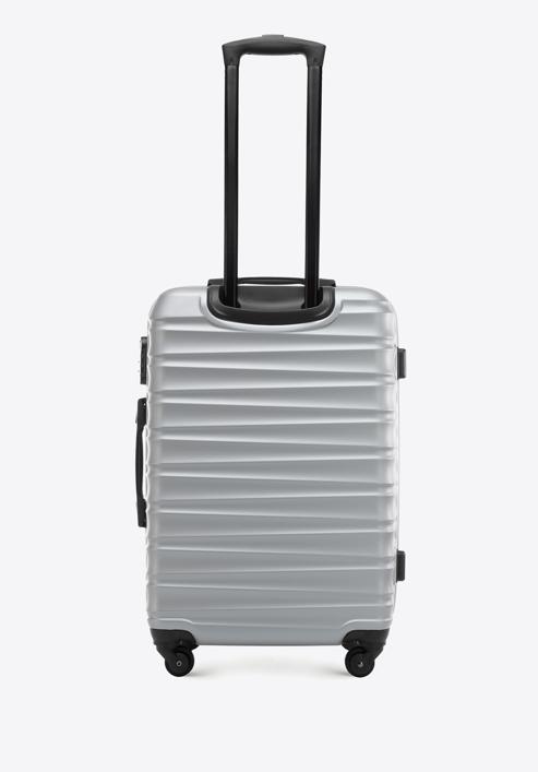 Średnia walizka z ABS-u z żebrowaniem, szary, 56-3A-312-34, Zdjęcie 3
