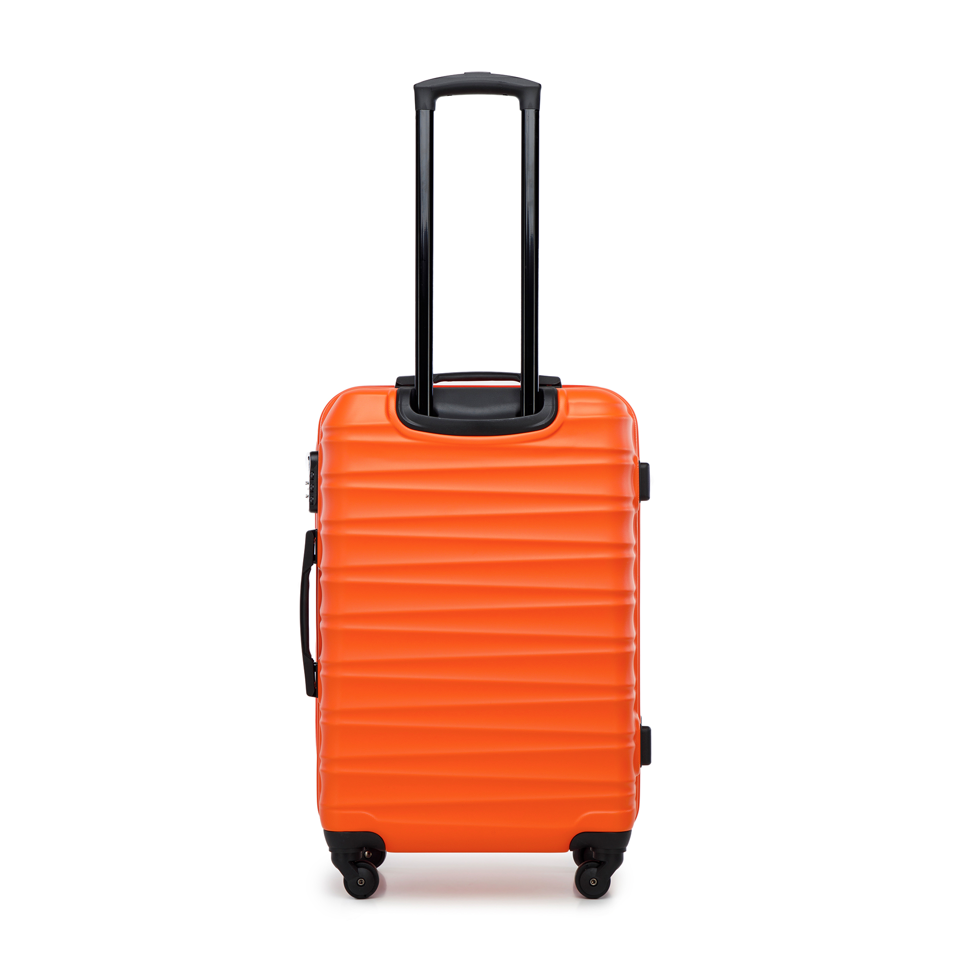Stredný kufor ABS s rebrovaním 56-3A-312-55, Vyberte variant oranžová