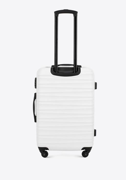 Średnia walizka z ABS-u z żebrowaniem, biały, 56-3A-312-89, Zdjęcie 3