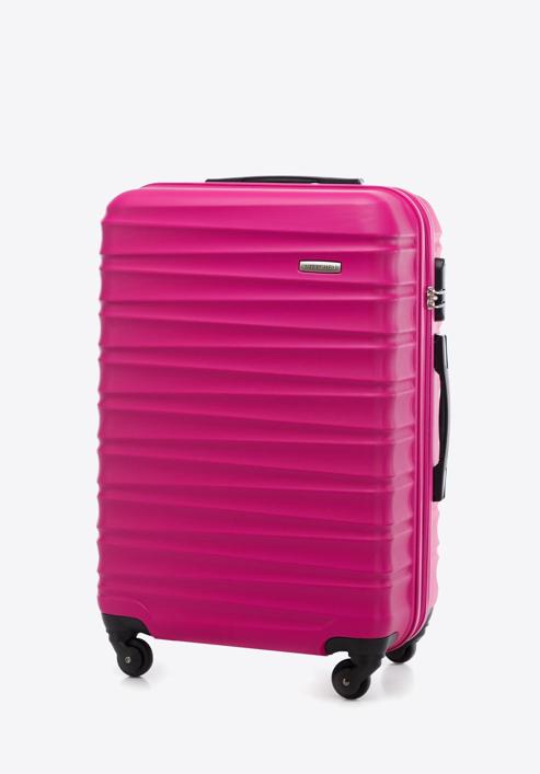 Średnia walizka z ABS-u z żebrowaniem, różowy, 56-3A-312-86, Zdjęcie 4