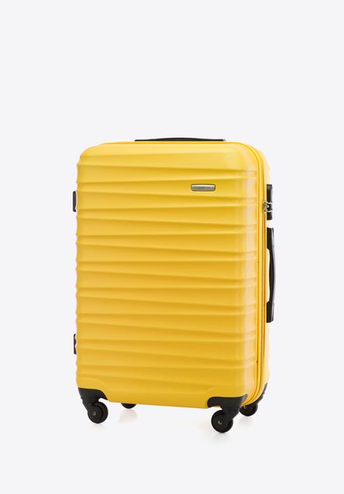 Średnia walizka z ABS-u z żebrowaniem, żółty, 56-3A-312-70, Zdjęcie 4