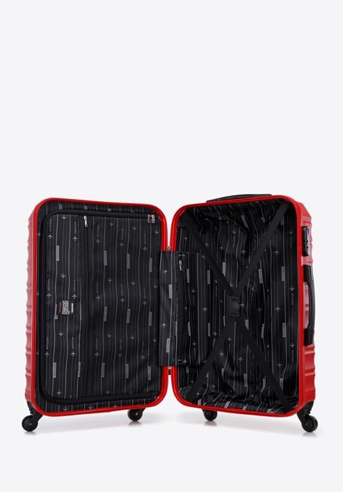 Komplet walizek z ABS-u z żebrowaniem, czerwony, 56-3A-31K-55, Zdjęcie 6