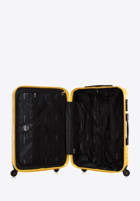 Średnia walizka z ABS-u z żebrowaniem, żółty, 56-3A-312-34, Zdjęcie 5