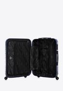 Średnia walizka z ABS-u z żebrowaniem, granatowy, 56-3A-312-70, Zdjęcie 5
