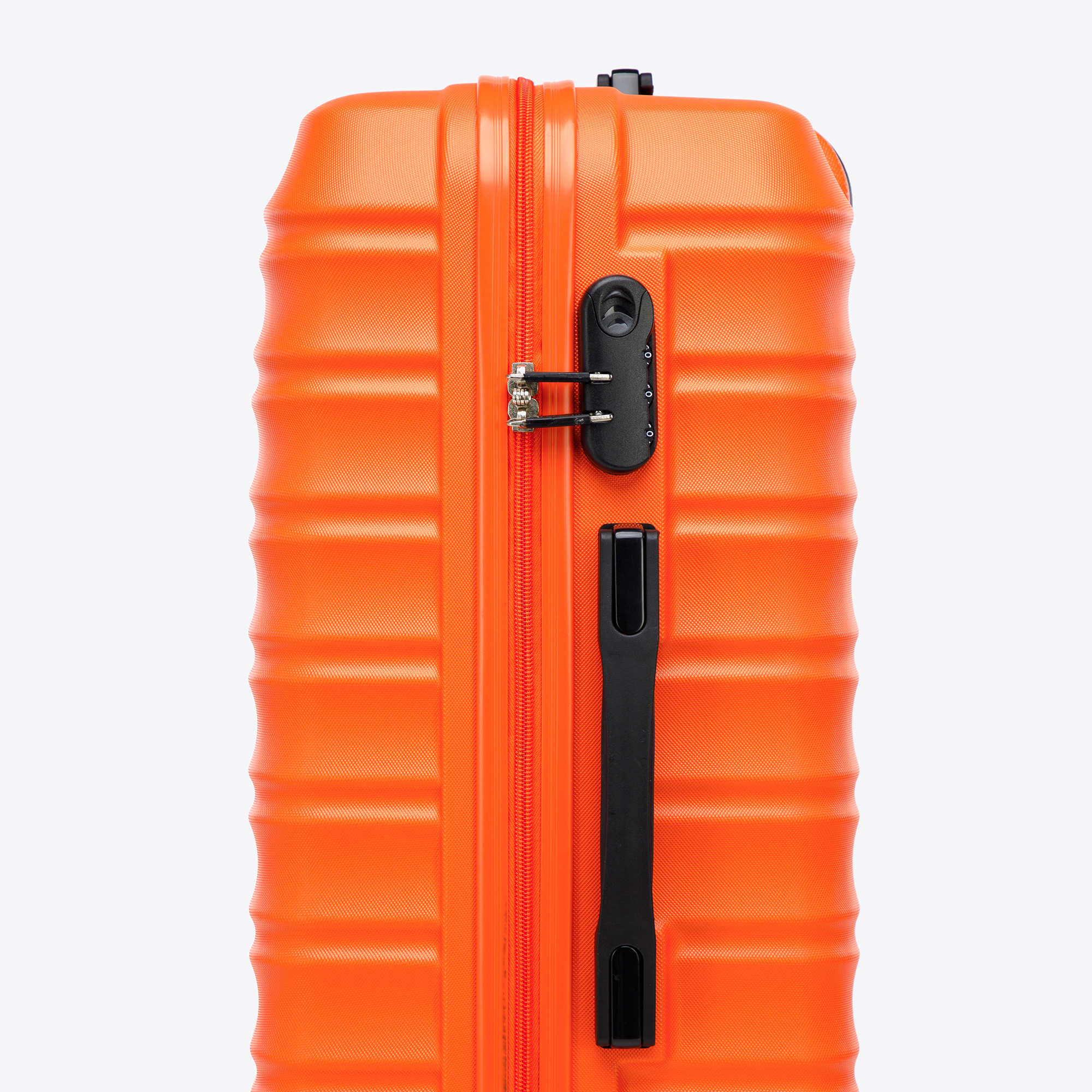 Stredný kufor ABS s rebrovaním 56-3A-312-55, Vyberte variant oranžová