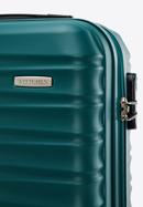Średnia walizka z ABS-u z żebrowaniem, zielony, 56-3A-312-35, Zdjęcie 9