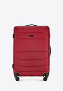 Średnia walizka z ABS-u żłobiona, czerwony, 56-3A-652-01, Zdjęcie 1