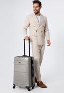 Średnia walizka z ABS-u żłobiona, szampański, 56-3A-652-10, Zdjęcie 15